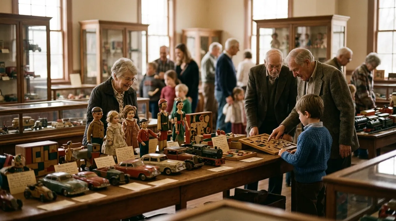 Préservation et exposition des jouets anciens au sein du musée public de l'association à Pézenas